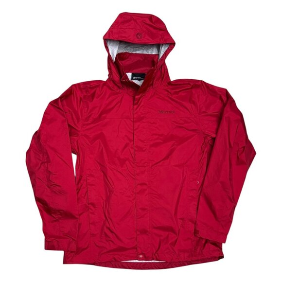MARMOT Waterproof Windbreaker Red Rain Light Fall Spring Jacket Mens Large - Picture 1 of 5